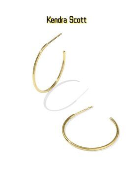Keeley 25mm Small Hoop Earrings in 18k Gold Vermeil